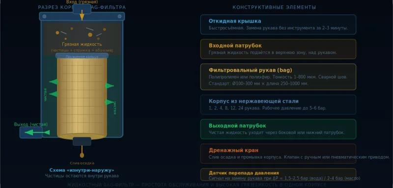 Фильтрация масел и СОЖ: рукавные фильтры в металлообработке