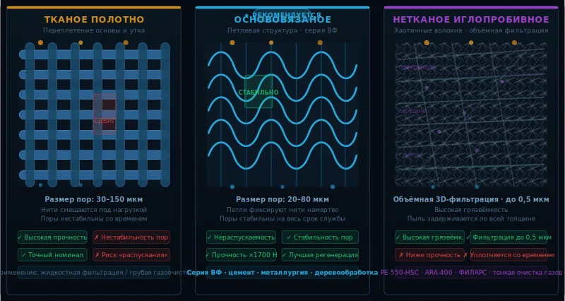 Фильтровальные ткани: виды, характеристики, применение