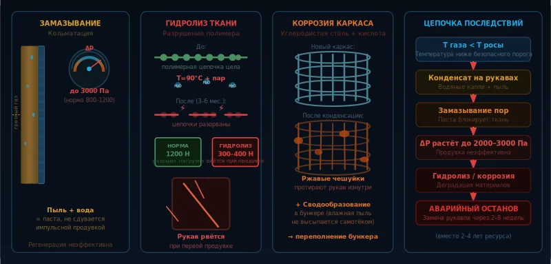 Конденсация и влажность в рукавных фильтрах: причины, последствия и защита