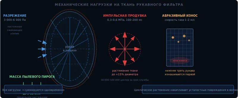 Прочность на раздир и растяжение фильтровальной ткани: реальные нагрузки и нормы